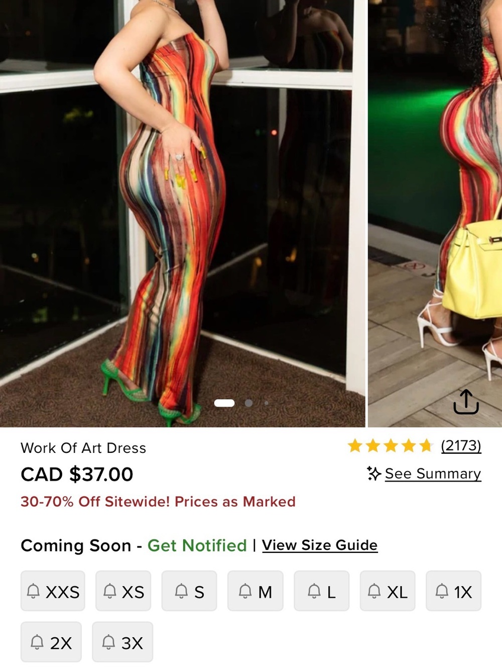 *4 for $30* Fashion Nova Curve Work of Art Dress